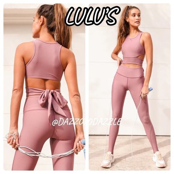 LULU’S It's All Repetition Mauve Purple Medium Impact Wrap Sports Bra | Medium   - Picture 2 of 10